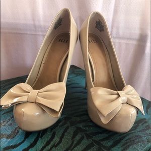 Nude Elle Platform Heels
